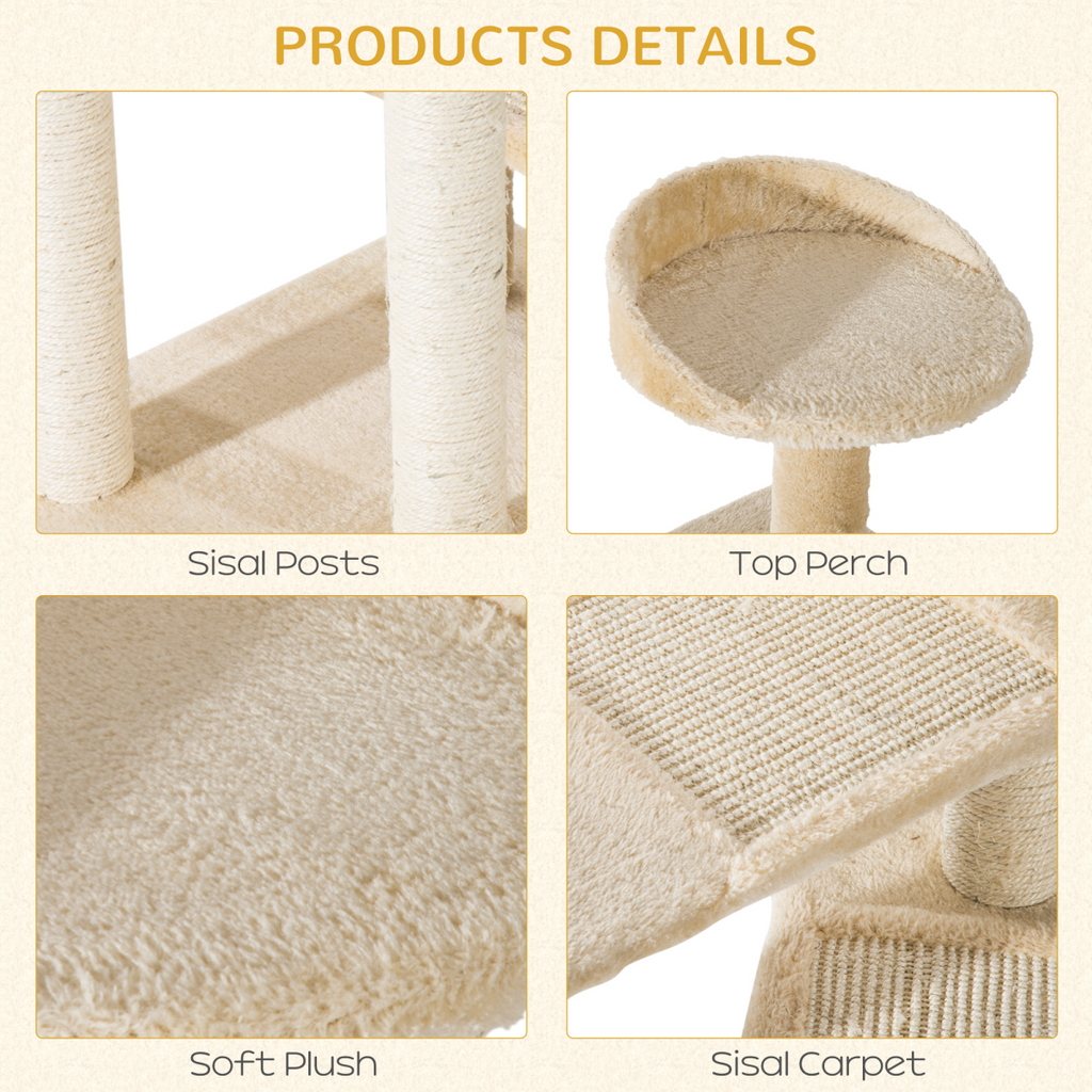 Cat Tree Scratcher Climbing Post Kitten Pets Scratching Furniture Tower Pawhut